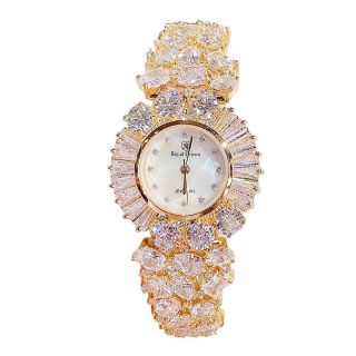 ĐỒNG HỒ NỮ CAO CẤP RODAL DÂY VÀNG ĐÍNH FULL ĐÁ