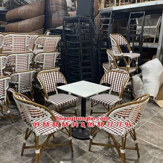 bộ bàn ghế mây nhựa ngaoi2 trời cao cấp tại xưởng sản xuất