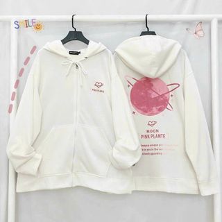 Áo Khoác Nữ Nỉ Ngoại Dày In Hình Pink Moon mặt trăng Siêu Độc Đáo Hot Trend, Áo Khoác Nỉ Chống Nắng Hút Ẩm