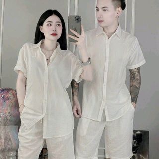Combo: Áo+Quần chất liệu vải đũi mềm mại,thoáng mát, Quần áo mùa hè - Bộ Unisex- menswear(Mã: HOKO160)