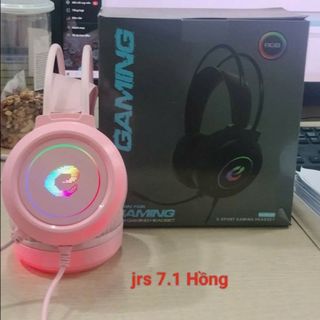 HEADPHONE JRS  7.1 MÀU HỒNG- CỔNG USB - LED giá sỉ