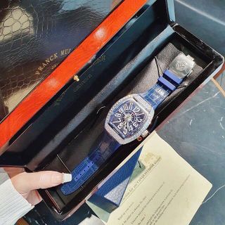 ĐỒNG HỒ NAM SIÊU CẤP CƠ THỤY SĨ PRANCK MULER VIỀN XOÀN TO XANH NAVY