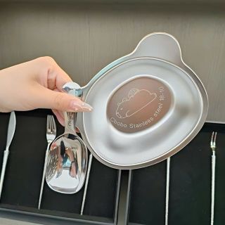SET THÌA KHAY INOX CHỐNG NÓNG KÈM KÌA