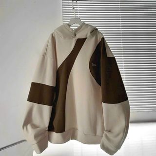 Áo Khoác Hoodie Nỉ Boxy Dessuu Hình Thêu Sắc Nét Phối Màu Đường Chỉ May Tinh Tế