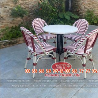 ghế cafe nhựa giả mây cao cấp ghế mây nhựa ngoài trời