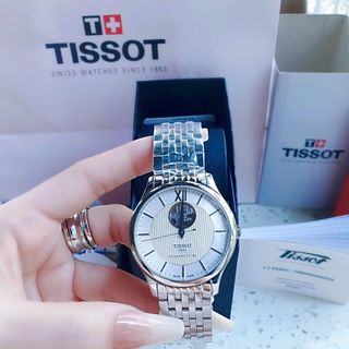 ĐỒNG HỒ NAM CƠ SIÊU CẤP THUỴ SỸ TISỚT DÂY THÉP KÍNH SAPHIRE LỘ MÁY MÀU BẠC
