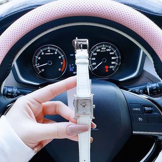ĐỒNG HỒ NỮ CAO CẤP HERMEC ĐÍNH FULL XOÀN DÂY DA CÁ SẤU