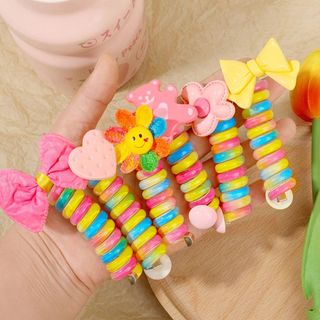 Dây Cột Tóc Xoắn Ốc Icon Hoạt Hình nhiều màu , đồ Buộc Tóc Cầu Vồng Cho Bé Thiết Kế Đơn Giản Dễ Thương - Dây cột tóc xoắn ốc nhiều màu giá sỉ