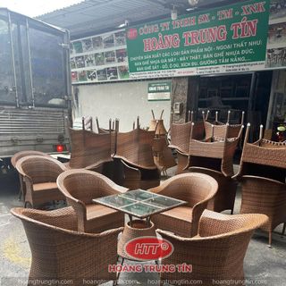 ghế cafe nhựa giả mây ghế thúng xoè giả gổ