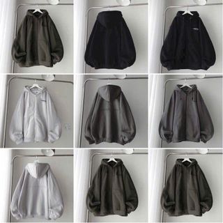 Áo Zip Nỉ Unisex Form Rộng NOTBADCHOICE Dây Kéo Hai Chiều Phá Cách Hot Trend