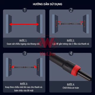 SP060-Xà đơn gắn tường thế hệ mới có chống xoay, thước cân bằng