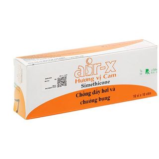 Viên nhai Air-X 80mg Hương Cam - Đầy hơi, Chướng bụng