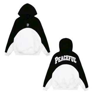 Áo phối thân thêu chữ PEACEFUL, áo hoodie , áo nỉ mũ nỉ cotton lót bông, Áo dài tay mũ 2 lớp dày dặn tay bồng, siêu hot