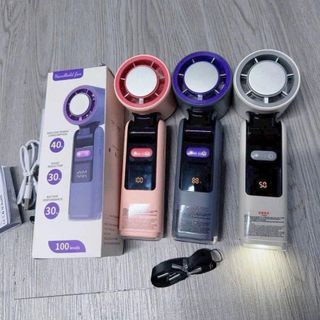 QUẠT TÍCH ĐIỆN CẦM TAY 100 CẤP ĐỘ SÒ LẠNH K801 giá sỉ