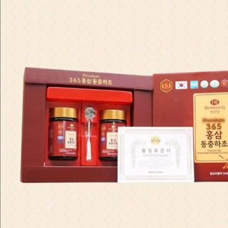 02 Lọ Cao Hồng Sâm Đông Trùng Hạ Thảo 365 Hàn Quốc hộp 2 lọ * 240g