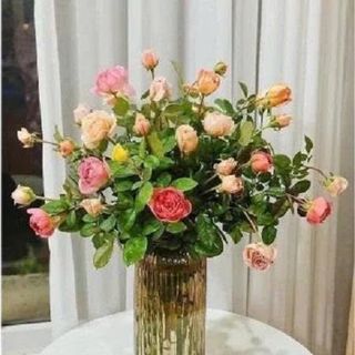 BÌNH CẮM HOA PHA LÊ MÀU HỔ PHÁCH 18CM