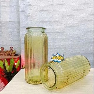 BÌNH CẮM HOA PHA LÊ MÀU HỔ PHÁCH 18CM