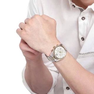 ĐỒNG HỒ NAM CAO CẤP MICHAEL K MẶT CHONOGRAP 6 KIM DÂY THÉP DEMI FULLBOX