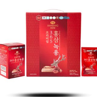 60 GÓI Nước Hồng Sâm Nhung Hươu Linh Chi Hàn Quốc 365 Hộp 60 Gói x 70ml