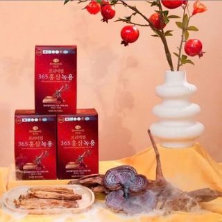 60 GÓI Nước Hồng Sâm Nhung Hươu Linh Chi Hàn Quốc 365 Hộp 60 Gói x 70ml