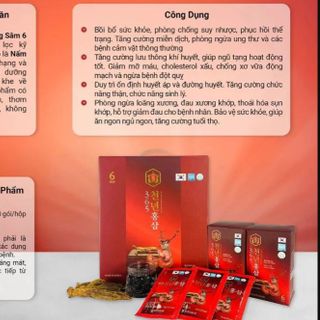 60 GÓI Nước Hồng Sâm Nhung Hươu Linh Chi Hàn Quốc 365 Hộp 60 Gói x 70ml