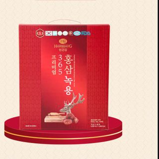 60 GÓI Nước Hồng Sâm Nhung Hươu Linh Chi Hàn Quốc 365 Hộp 60 Gói x 70ml