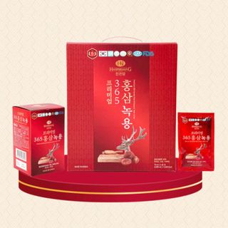 60 GÓI Nước Hồng Sâm Nhung Hươu Linh Chi Hàn Quốc 365 Hộp 60 Gói x 70ml