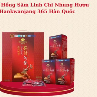 60 GÓI Nước Hồng Sâm Nhung Hươu Linh Chi Hàn Quốc 365 Hộp 60 Gói x 70ml