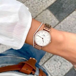 ĐỒNG HỒ NỮ CAO CẤP DANIEL W PETITE LUMINE BEZEL VIỀN HỘT