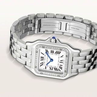 ĐỒNG HỒ NỮ CAO CẤP CATIƠ PANTHERE BẠC VIỀN HỘT