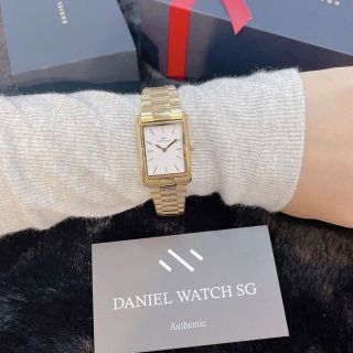 ĐỒNG HỒ NỮ CAO CẤP DANIEL W BOUND DÂY THÉP MẶT CHỮ NHẬT SIZE 22