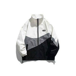 Áo khoác nam nữ unisex cổ trụ vải dù nhật 2 lớp phong cách trường học hàn quốc họa tiết chữ AG