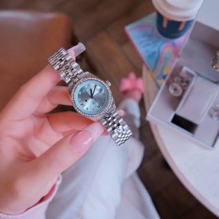 SET ĐỒNG HỒ CAO CẤP VIVIEN TRỌN BỘ TRANG SỨC XANH VIỀN HỘT