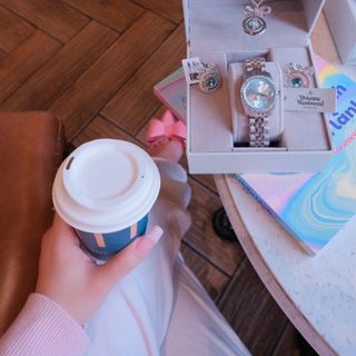 SET ĐỒNG HỒ CAO CẤP VIVIEN TRỌN BỘ TRANG SỨC XANH VIỀN HỘT