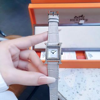 ĐỒNG HỒ NỮ CAO CẤP HERMEC HÊURE H DÂY DA MẶT VIỀN HỘT