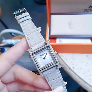 ĐỒNG HỒ NỮ CAO CẤP HERMEC HÊURE H DÂY DA MẶT VIỀN HỘT