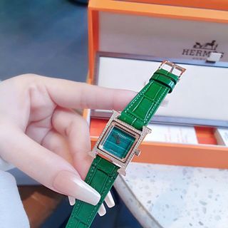 ĐỒNG HỒ NỮ CAO CẤP HERMEC HÊURE H DÂY DA MẶT VIỀN HỘT