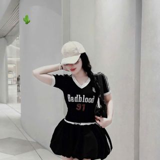 SET CROPTOP CỔ TIM KÈM QUẦN BÍ PHỒNG SỌC 2 BÊN - LÊ PHƯƠNG BOUTIQUE
