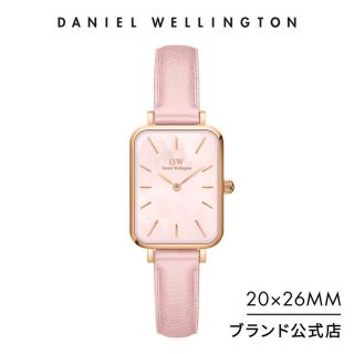 ĐỒNG HỒ NỮ CAO CẤP DANIEL W QUADRO  PRESSED ROUGE DÂY DA CHỮ NHẬT HỒNG FULLBOX TEM