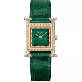 ĐỒNG HỒ NỮ CAO CẤP HERMEC HÊURE H DÂY DA MẶT VIỀN HỘT