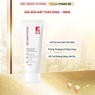 Sữa Rửa Mặt Thảo Dược Sắc Ngọc Khang [Tuýp 100g]