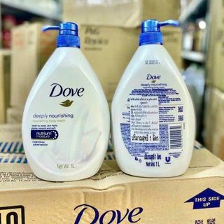 Sữa Tắm Dưỡng Thể DOVE Deeply Nourishing (Thùng 12 Chai x 1 Lít)