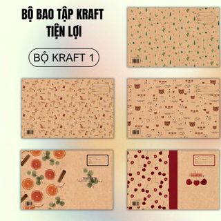 SET 10 BAO TẬP KARAFT IN HÌNH LỒNG KIẾN (MẪU DÀY) SIZE 15.5 X 20.5CM