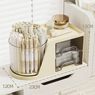 HỘP PHỤ KIỆN 2 NGĂN ỐNG BÚT XOAY