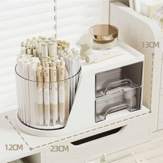 HỘP PHỤ KIỆN 2 NGĂN ỐNG BÚT XOAY