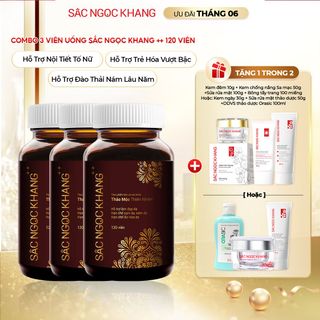 COMBO 03 Viên Uống Sắc Ngọc Khang ++ [Hộp 120 Viên] TẶNG 1 trong 2 COMBO tặng kèm