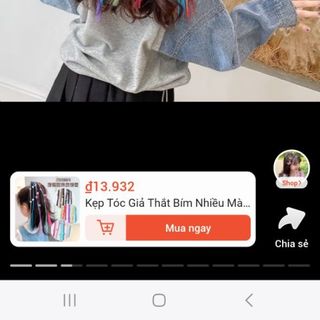BỆN TÓC GIẢ THẮT BÍM CHO BÉ