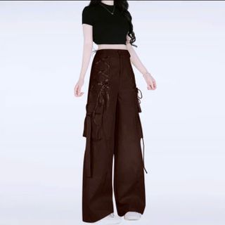 QUẦN DÀI ỐNG RỘNG ĐÍNH RUY BĂNG VẢI TACTA MỀM - LÊ PHƯƠNG BOUTIQUE