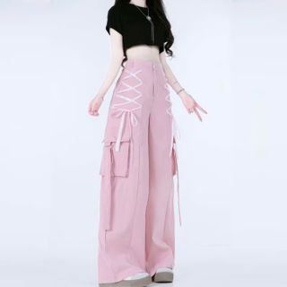 QUẦN DÀI ỐNG RỘNG ĐÍNH RUY BĂNG VẢI TACTA MỀM - LÊ PHƯƠNG BOUTIQUE