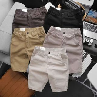 QUẦN SHORT KAKI NAM ĐAI LƯNG THUN CHẤT VẢI DÀY DẶN CO GIÃN 5 MÀU ĐẦU - LÊ PHƯƠNG BOUTIQUE